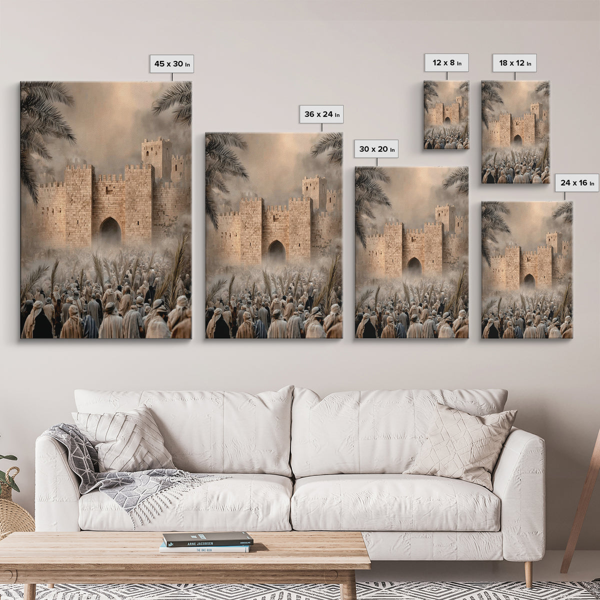 Triumphant Entry Dawn – Framed Canvas Print – Christian Art Painting – Christian Wall Art – Christian Art Canvas – Unique Christian Art
