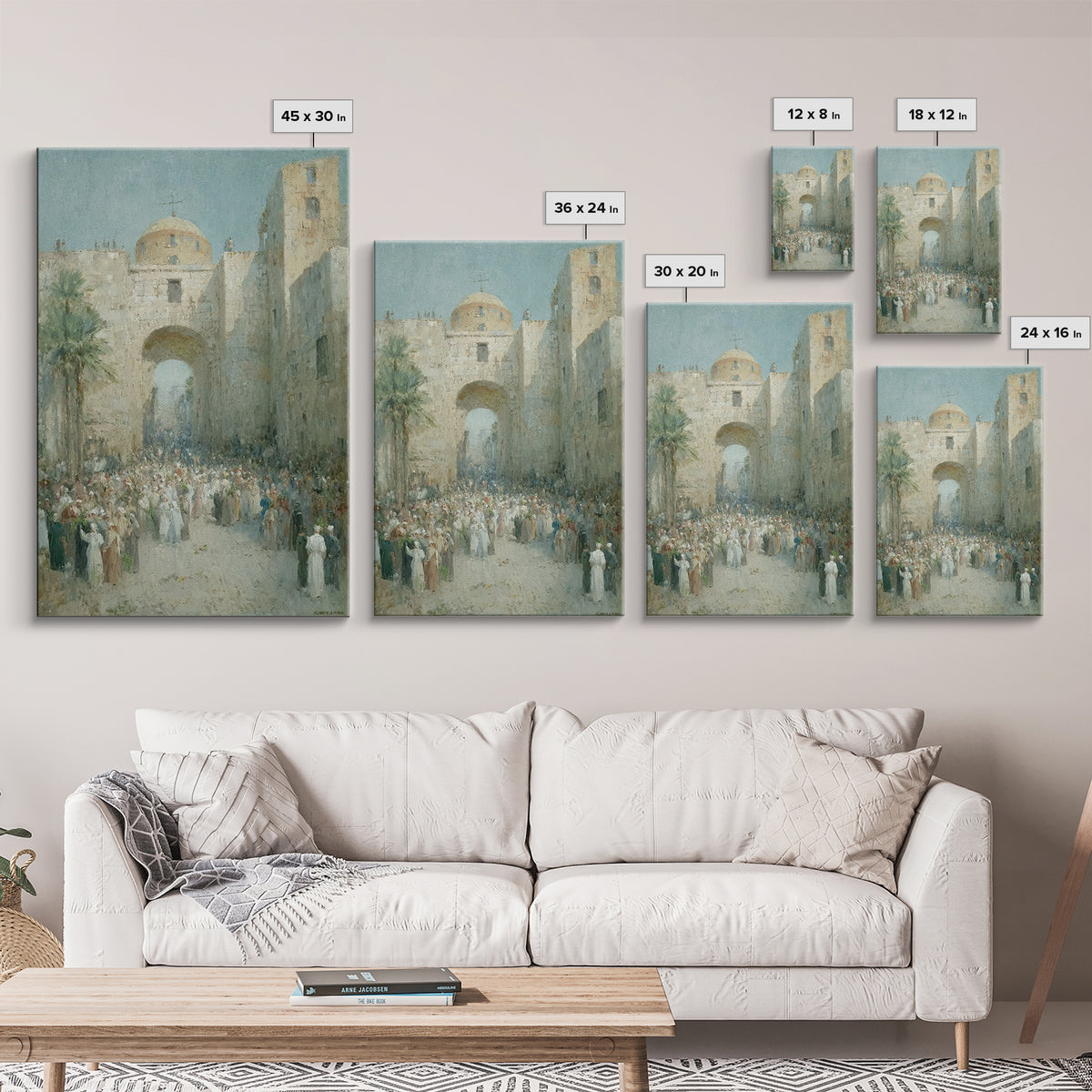 Holy Procession Rise | Framed Canvas Print | Christian Art Canvas | Christian Wall Art | Christian Art Gift | Abstract Christian Art