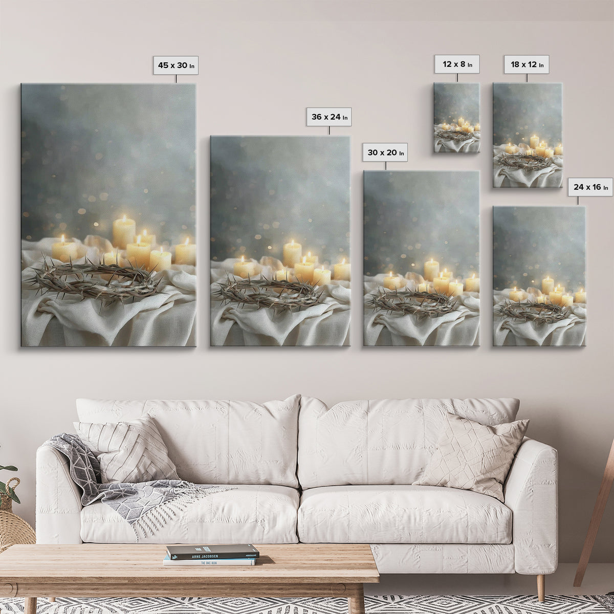 Glowing Redemption, Framed Canvas Print, Christian Art Canvas, Christian Wall Art, Moody Christian Art, Christian Gift Ideas