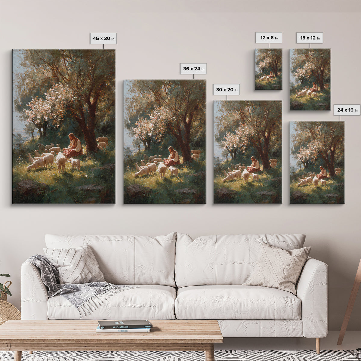Garden Light – Framed Canvas Print – Christian Art Canvas – Jesus Painting – Christian Wall Art – Vintage Christian Art – Christian Gift Id