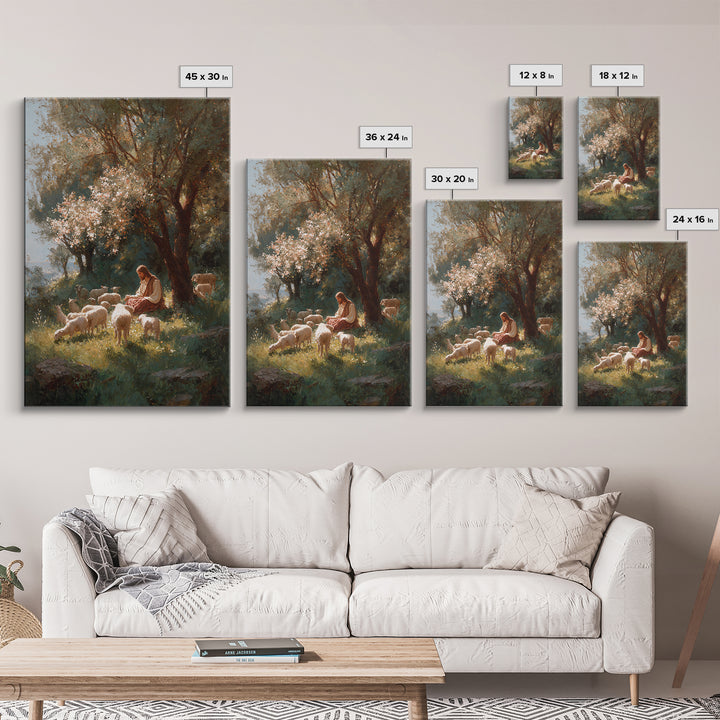 Garden Light – Framed Canvas Print – Christian Art Canvas – Jesus Painting – Christian Wall Art – Vintage Christian Art – Christian Gift Id