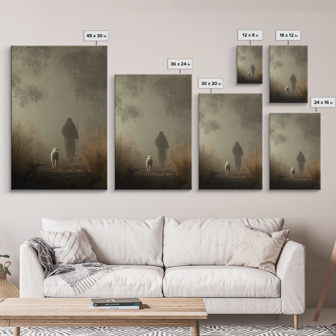 Silent Way – Framed Canvas Print – Christian Wall Art – Moody Christian Art – Christian Art Canvas – Jesus Painting – Christian Art Gift