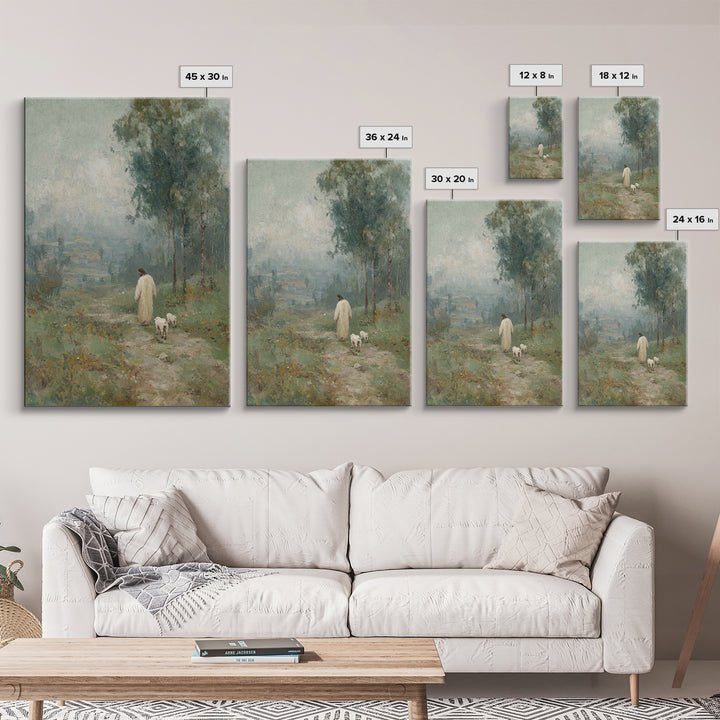Gentle Journey – Framed Canvas Print – Christian Art Canvas – Christian Wall Art – Jesus Painting – Subtle Christian Art – Christian Decor