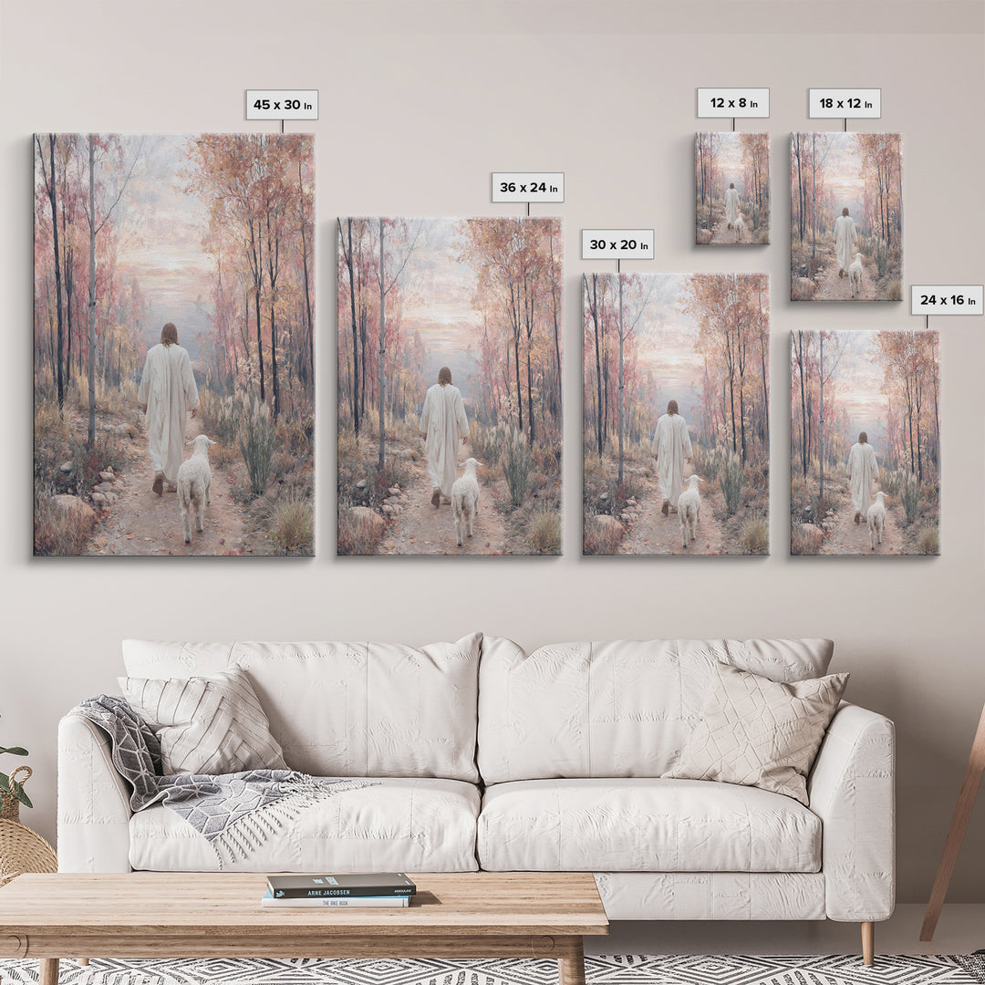 Forest Promise – Framed Canvas Print – Christian Art Painting – Christian Wall Art – Jesus Painting – Subtle Christian Paintings – Christia