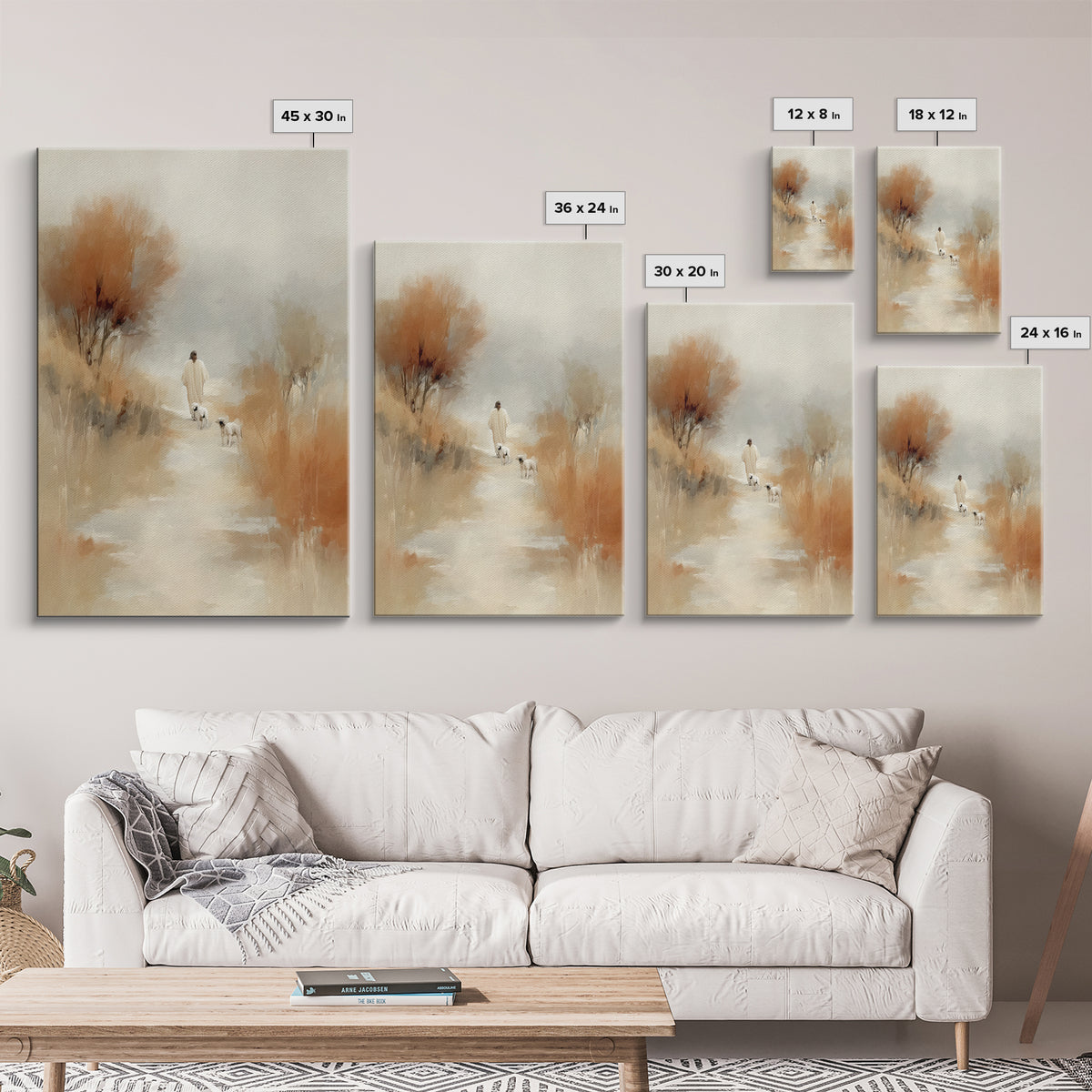 Desert Pathway – Framed Canvas Print – Christian Art Canvas – Christian Wall Art – Jesus Painting – Moody Christian Art – Christian Gift Id