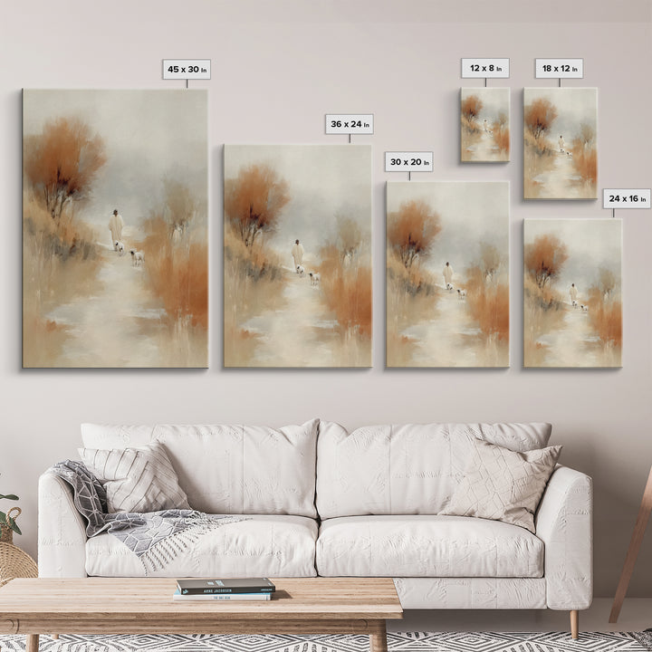 Desert Pathway – Framed Canvas Print – Christian Art Canvas – Christian Wall Art – Jesus Painting – Moody Christian Art – Christian Gift Id