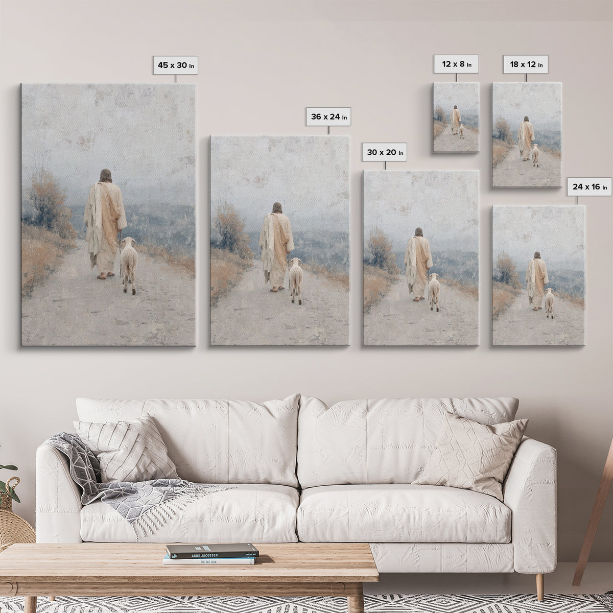 Horizon Walk – Framed Canvas Print – Christian Wall Art – Christian Art Print – Jesus Painting – Subtle Christian Art – Christian Christmas
