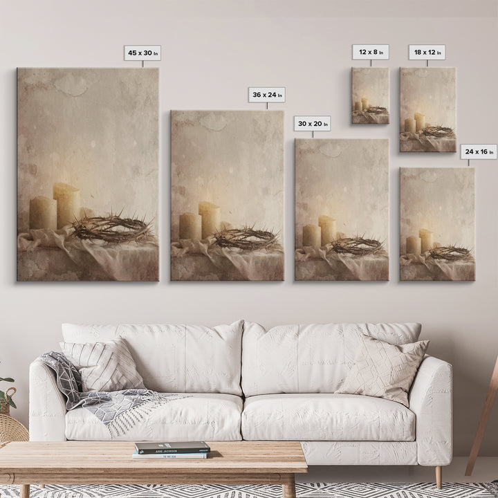 Quiet Sacrifice – Framed Canvas Print – Christian Art Canvas – Christian Wall Art – Subtle Christian Art – Christian Christmas Art