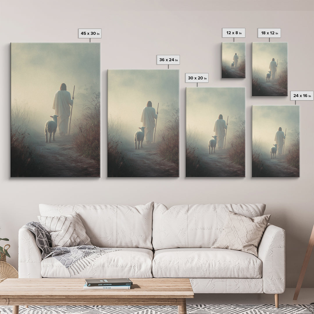 Path Of Peace – Framed Canvas Print – Christian Wall Art – Jesus Painting – Christian Art Canvas – Large Christian Painting – Modern Christ