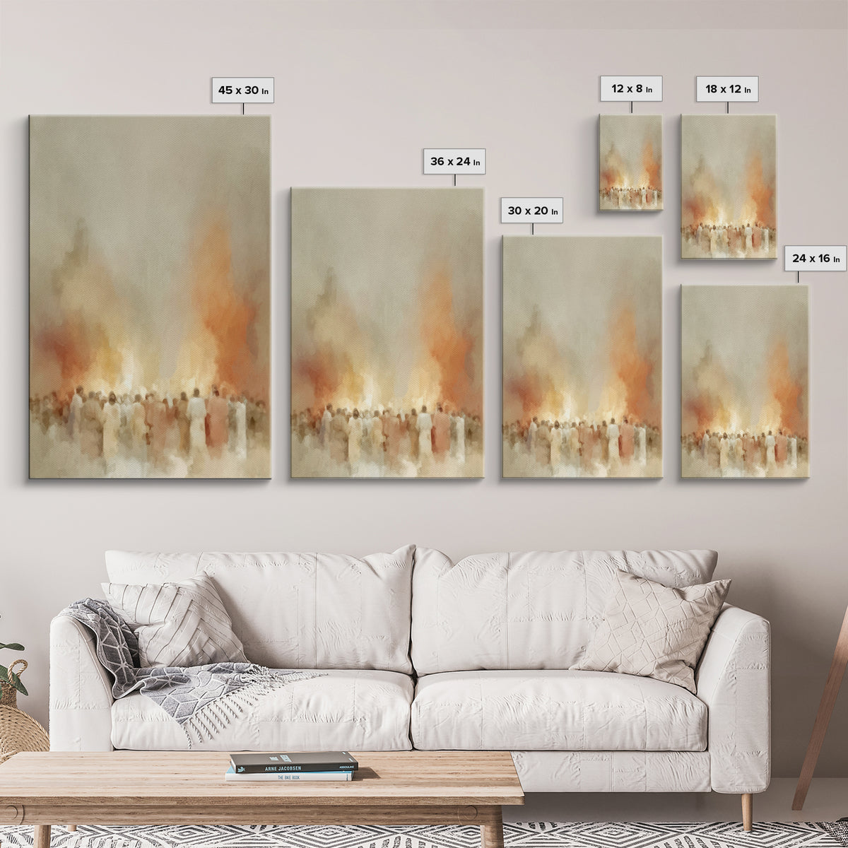 Gathered In Spirit – Framed Canvas Print – Christian Wall Art – Christian Art Canvas – Christian Painting – Vintage Christian Art – Subtle