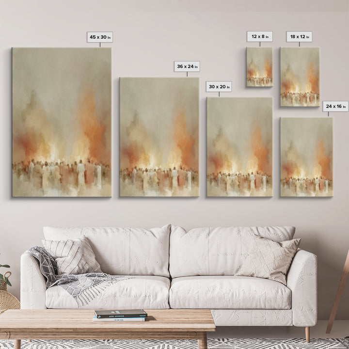 Gathered In Spirit – Framed Canvas Print – Christian Wall Art – Christian Art Canvas – Christian Painting – Vintage Christian Art – Subtle