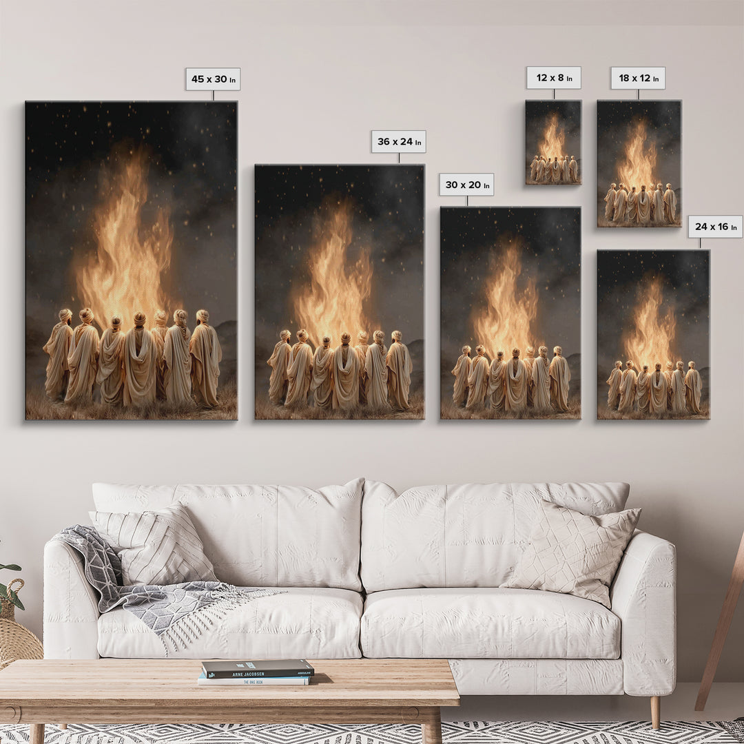 Sacred Assembly – Framed Canvas Print – Christian Wall Art – Christian Art Canvas – Christian Painting – Christian Art – Vintage Christian