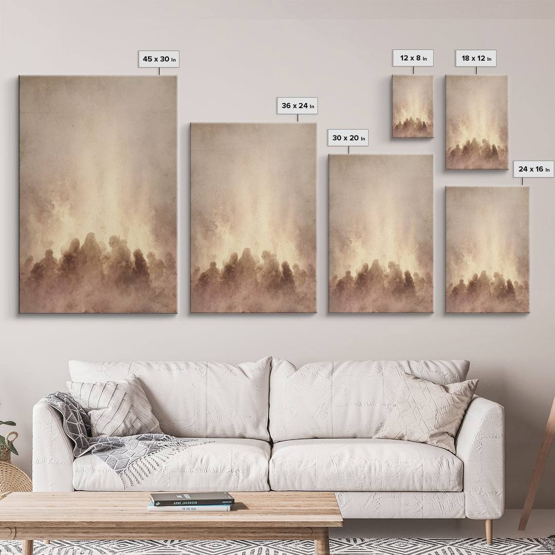 Circle Of Disciples – Framed Canvas Print – Christian Wall Art – Christian Art Canvas – Christian Painting – Large Christian Painting – Vin