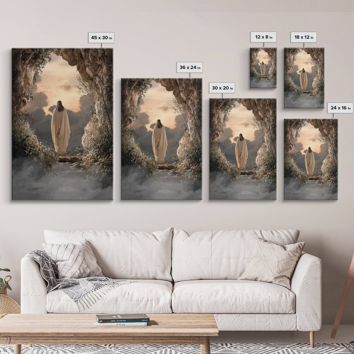 Resurrection Path – Framed Canvas Print – Christian Wall Art – Christian Art Canvas – Jesus Painting – Large Christian Painting – Modern Ch
