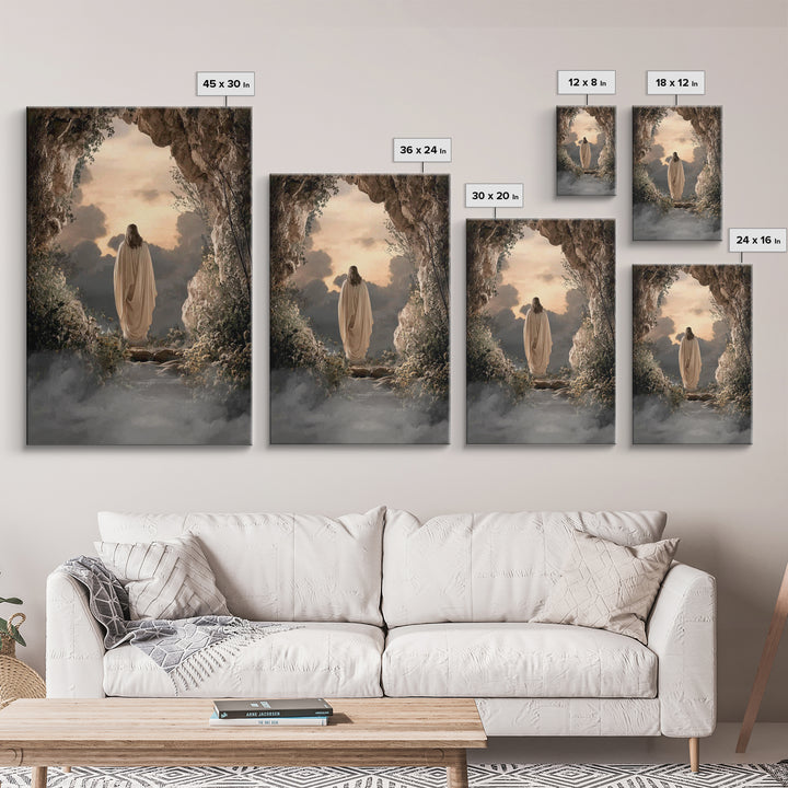 Resurrection Path – Framed Canvas Print – Christian Wall Art – Christian Art Canvas – Jesus Painting – Large Christian Painting – Modern Ch