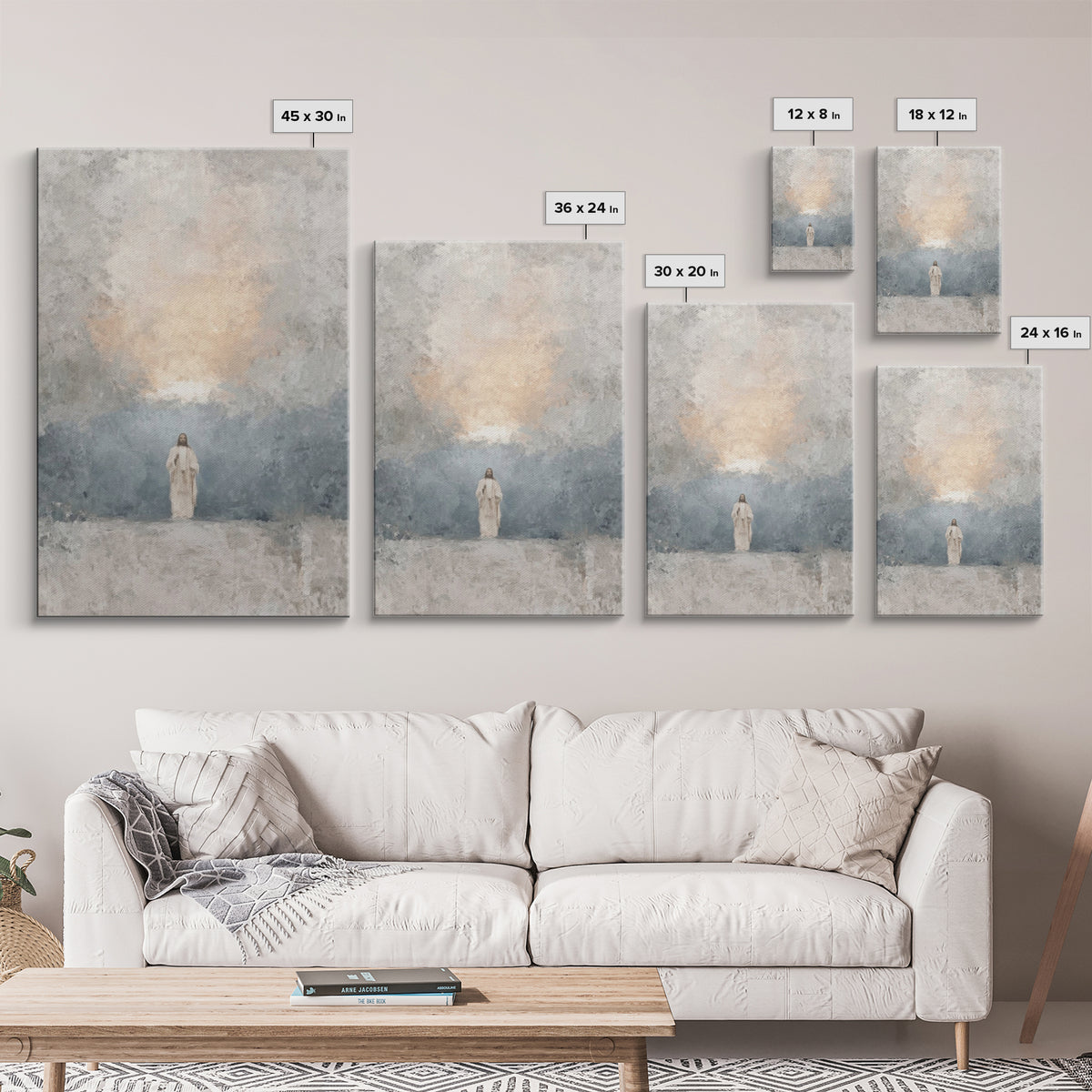 Dawn Of Mercy – Framed Canvas Print – Christian Wall Art – Christian Art Canvas – Jesus Painting – Minimalist Christian Art – Christian Art