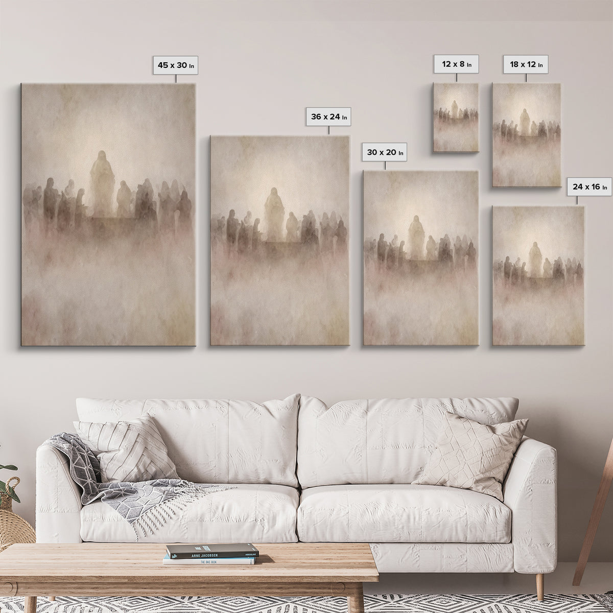 Holy Gathering – Framed Canvas Print – Christian Wall Art – Subtle Christian Art – Christian Art Canvas – Christian Painting – Vintage Chri