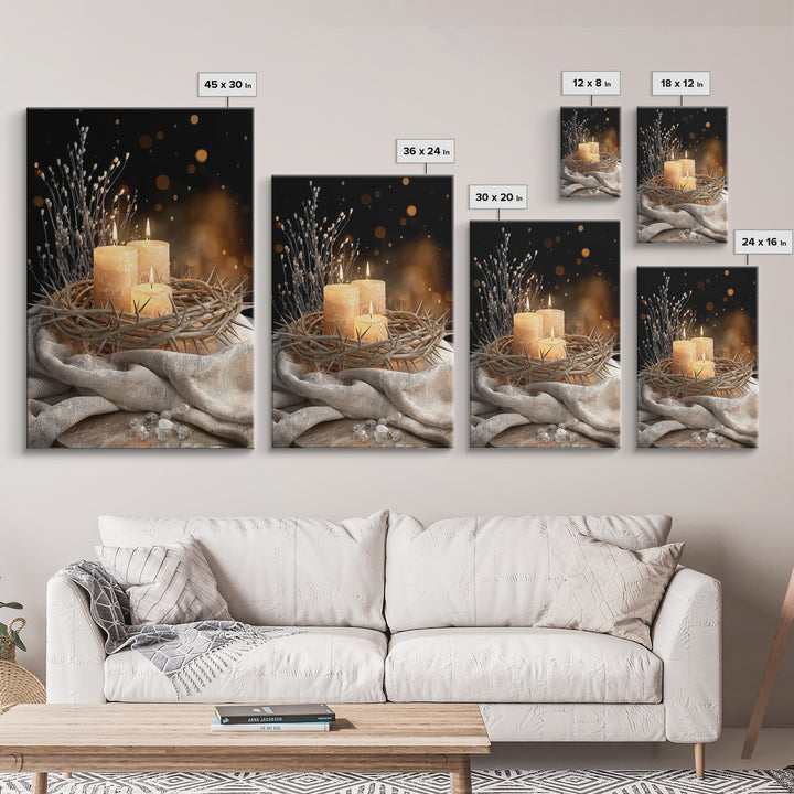 Crown Of Light – Framed Canvas Print – Christian Wall Art – Christian Art Canvas – Christmas Art – Christian Decor – Moody Christian Art