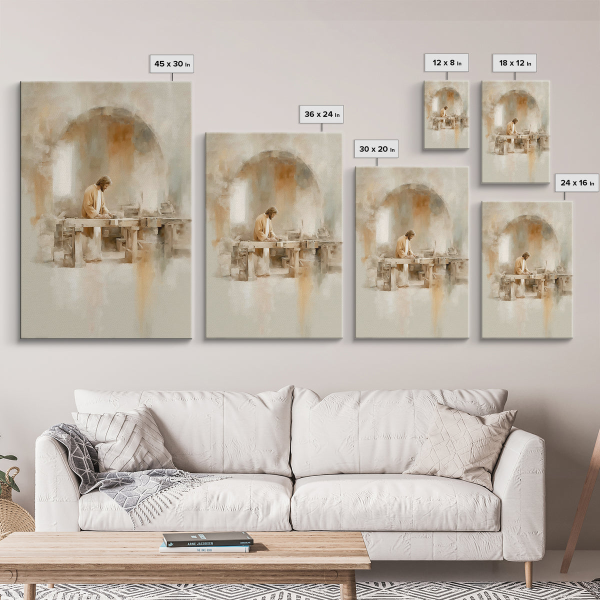 Craft Of Devotion – Framed Canvas Print – Christian Wall Art – Christian Art Canvas – Christian Painting – Minimalist Christian Art – Chris