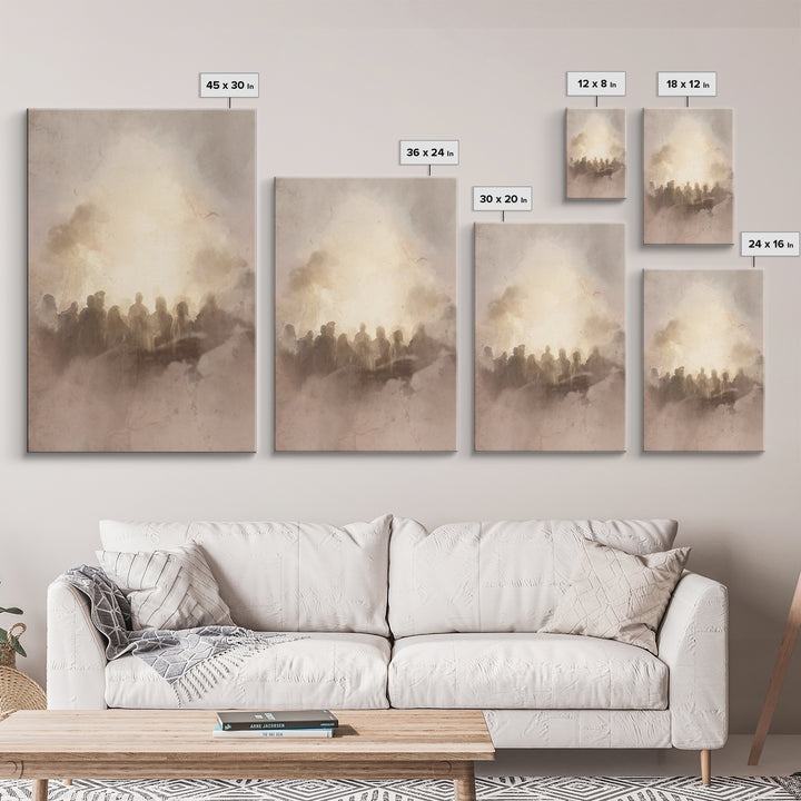 Dawnward Assembly, Framed Canvas Print, Christian Wall Art, Christian Art Canvas, Christian Painting, Christian Decor, Christmas Art