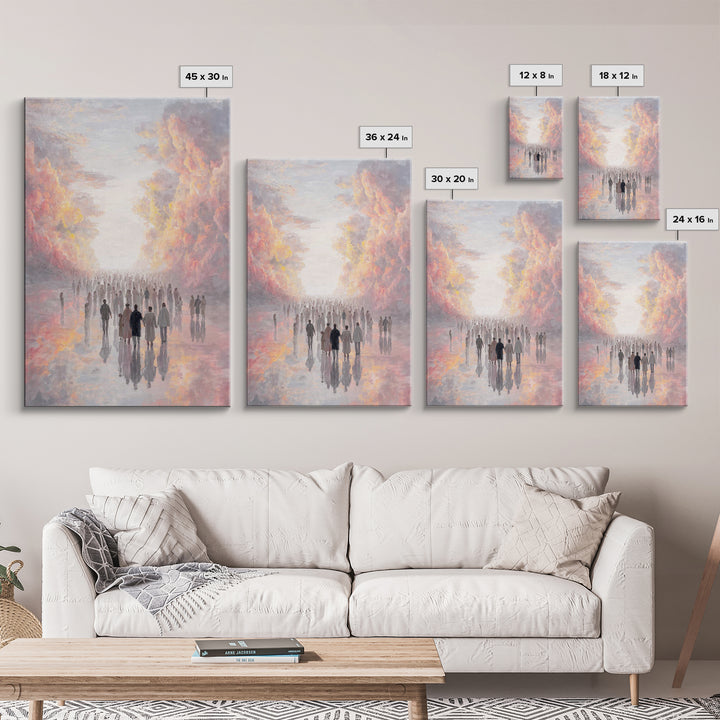 Heavenly Multitude | Framed Canvas Print | Christian Wall Art | Christian Art Canvas | Christian Painting | Christian Decor | Christmas Art