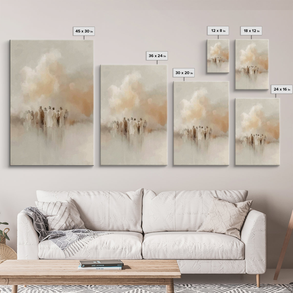 Soft Cloud Gathering, Framed Canvas Print, Christian Wall Art, Christian Art Canvas, Christian Painting, Christian Decor, Christmas Art
