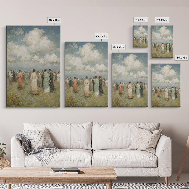 Field Of Fellowship | Framed Canvas Print | Christian Wall Art | Christian Art Canvas | Christian Painting | Christian Decor | Christmas Ar