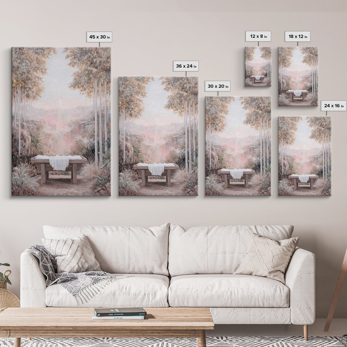 Dawn Of Promise – Framed Canvas Print – Christian Wall Art – Christian Art Canvas – Christmas Art – Christian Gift Ideas – Subtle Christian