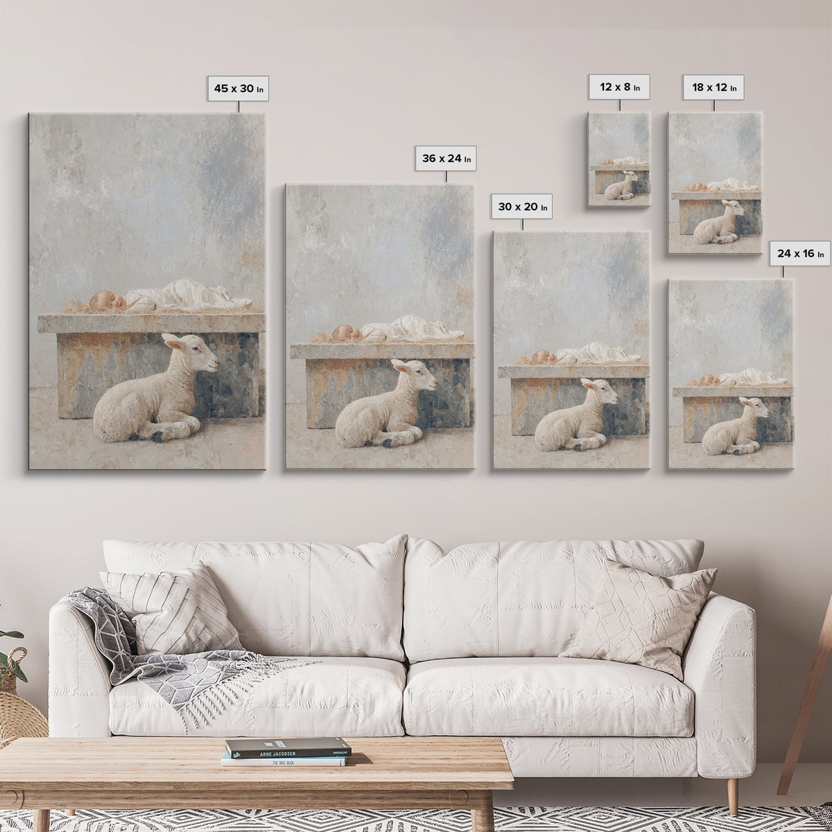 Manger Quiet Hope – Framed Canvas Print – Christian Wall Art – Christian Christmas Art – Christian Art Canvas – Subtle Christian Art – Jesu