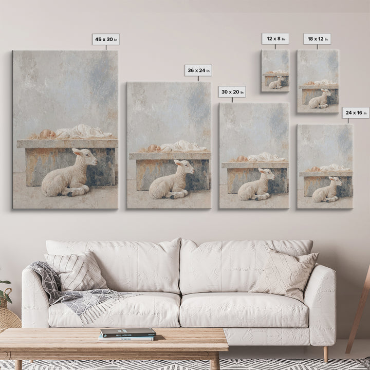 Manger Quiet Hope – Framed Canvas Print – Christian Wall Art – Christian Christmas Art – Christian Art Canvas – Subtle Christian Art – Jesu
