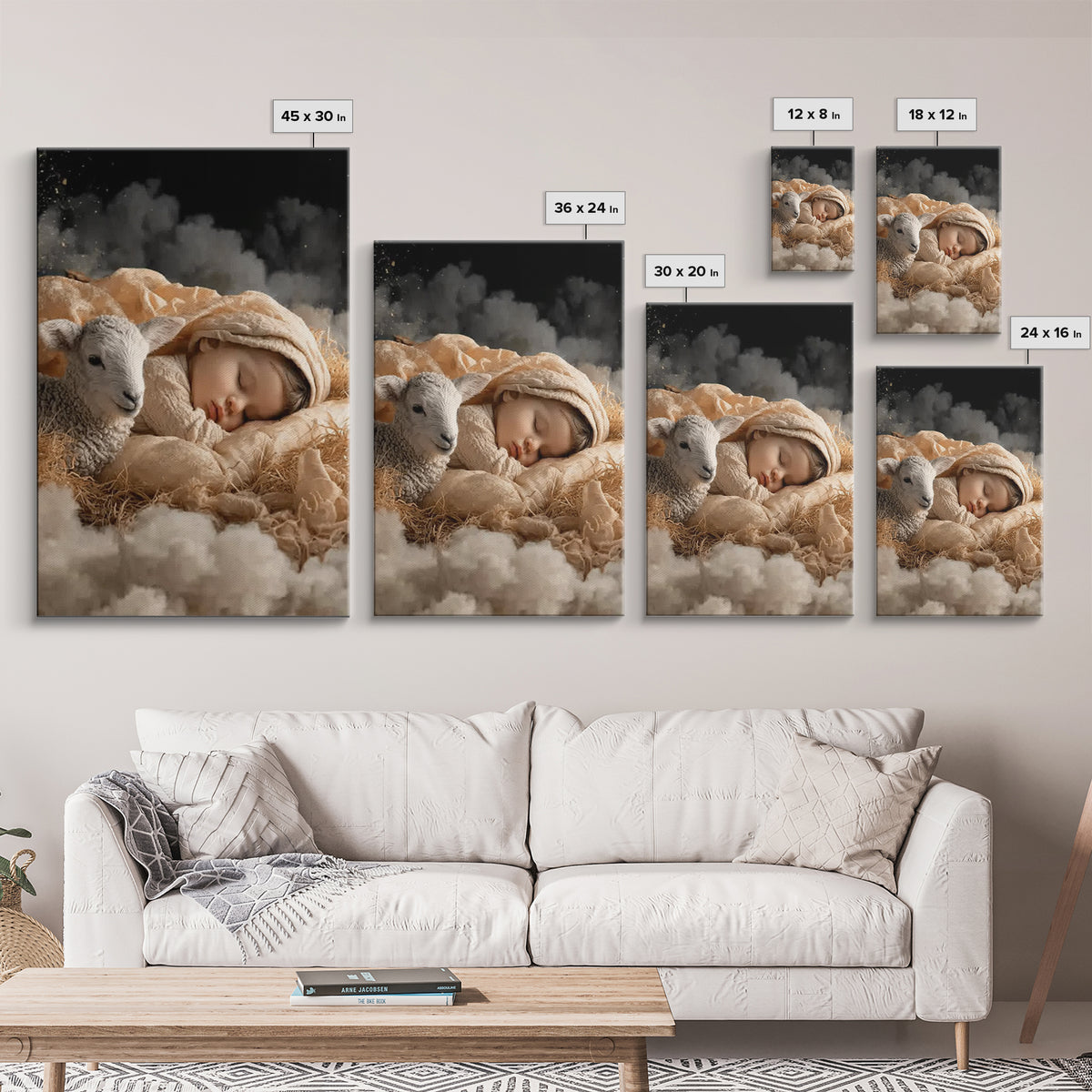 Heaven’s Soft Peace – Framed Canvas Print – Christian Wall Art – Christian Art Canvas – Jesus Painting – Christian Christmas Art – Christia