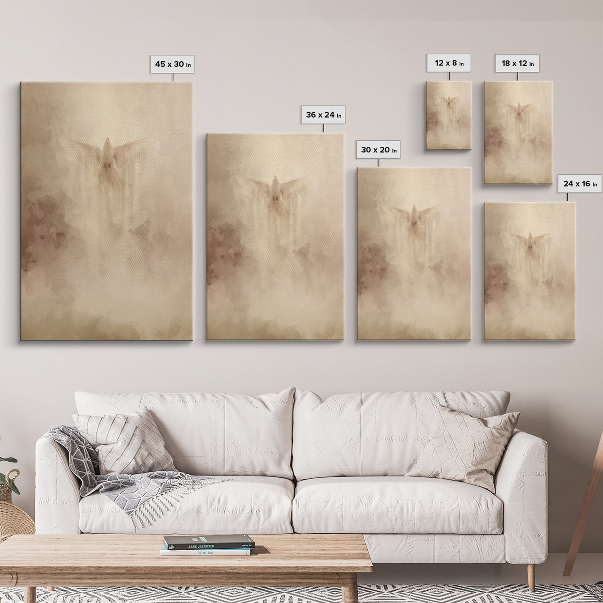 Divine Uplift – Framed Canvas Print – Christian Wall Art – Modern Christian Art – Christian Art Canvas – Christian Decor – Abstract Christi