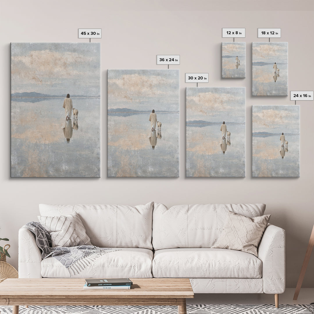 Horizon Of Peace – Framed Canvas Print – Christian Wall Art – Christian Art Canvas – Jesus Painting – Subtle Christian Art – Christian Gift