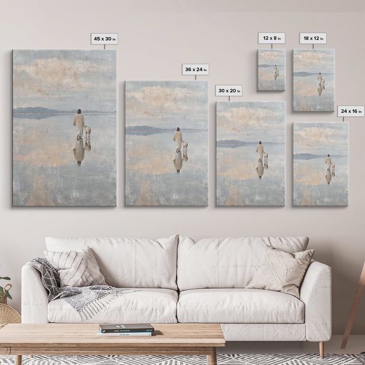 Horizon Of Peace – Framed Canvas Print – Christian Wall Art – Christian Art Canvas – Jesus Painting – Subtle Christian Art – Christian Gift