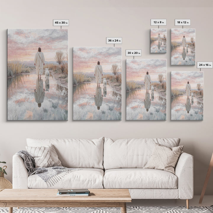 Still Waters Grace – Framed Canvas Print – Christian Art Canvas – Christian Painting – Jesus Art Print – Large Christian Art – Christian De