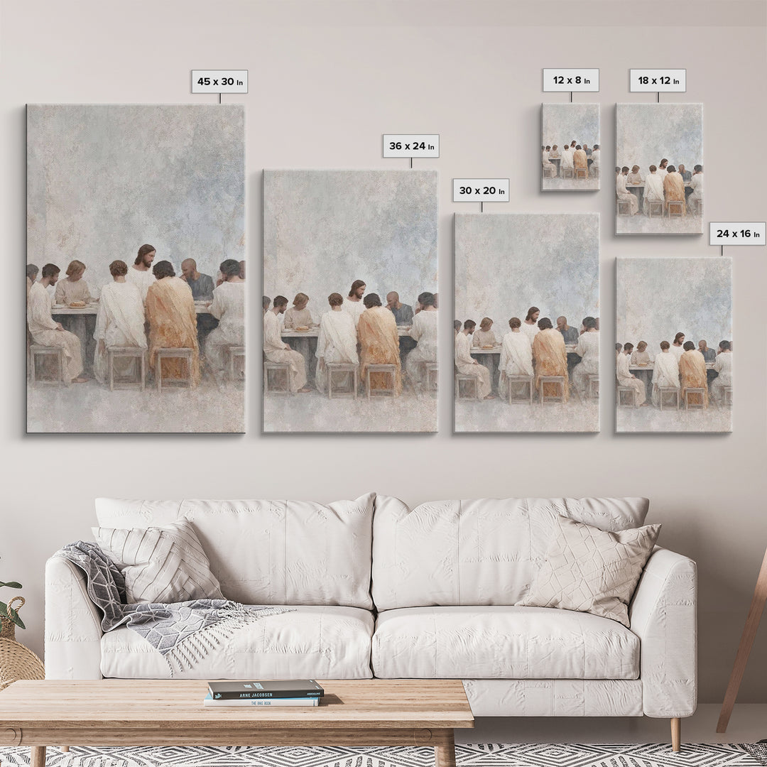Heavenly Banquet – Framed Canvas Print – Christian Art Print – Christian Wall Art – Jesus Painting – Modern Christian Art – Christian Chris