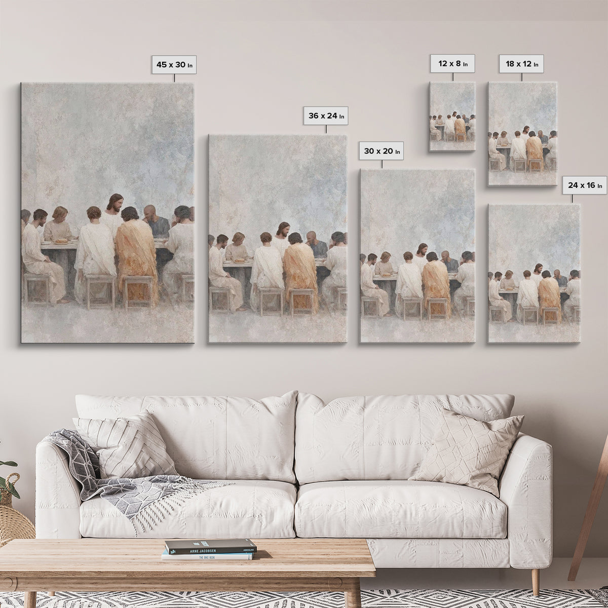 Heavenly Banquet – Framed Canvas Print – Christian Art Print – Christian Wall Art – Jesus Painting – Modern Christian Art – Christian Chris