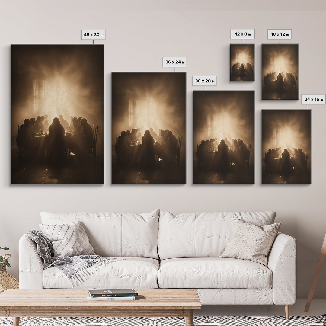 Upper Room Calm – Framed Canvas Print – Christian Wall Art – Christian Art Canvas – Jesus Painting – Moody Christian Painting – Christian C