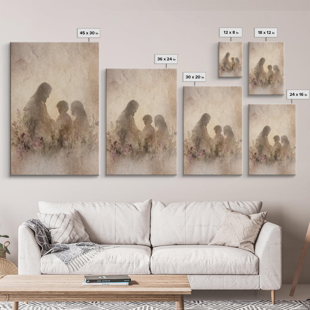Blossoms Of Mercy – Framed Canvas Print – Christian Wall Art – Christian Art Canvas – Jesus Painting – Subtle Christian Art – Christian Art