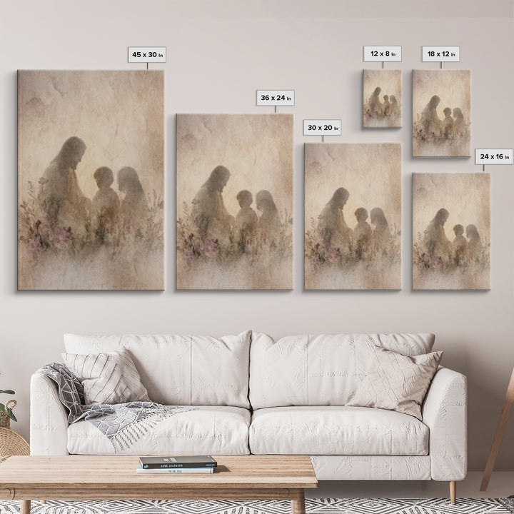 Blossoms Of Mercy – Framed Canvas Print – Christian Wall Art – Christian Art Canvas – Jesus Painting – Subtle Christian Art – Christian Art