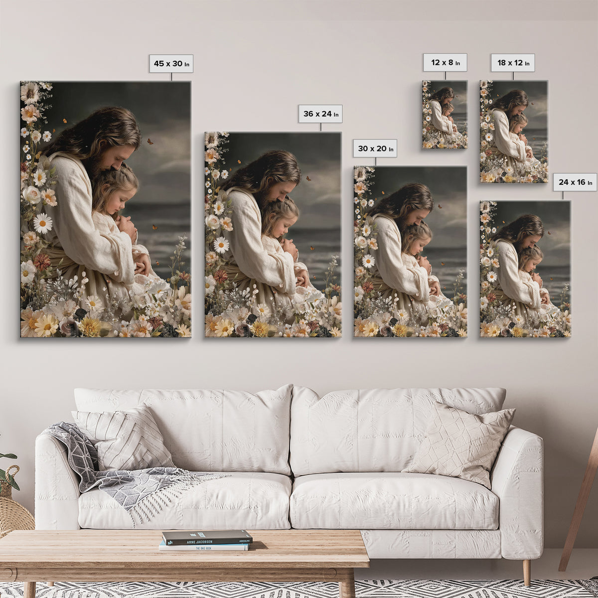 Gentle Comfort – Framed Canvas Print – Jesus Painting – Christian Wall Art – Christian Art Canvas – Subtle Christian Art – Christian Gift I