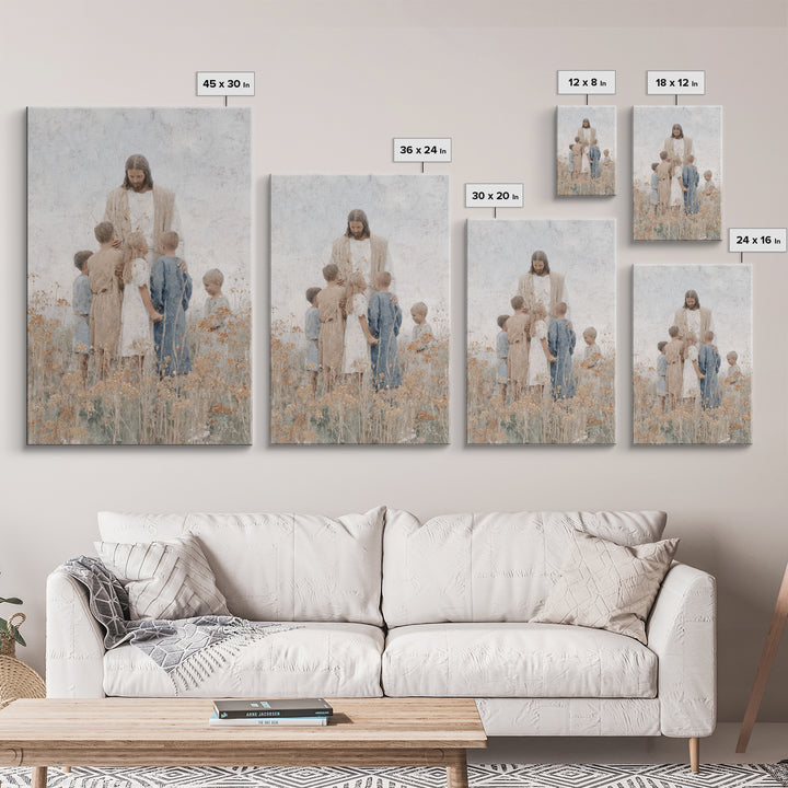 Circle Of Blessing – Framed Canvas Print – Christian Painting – Christian Art Canvas – Jesus Art Print – Subtle Christian Paintings – Chris