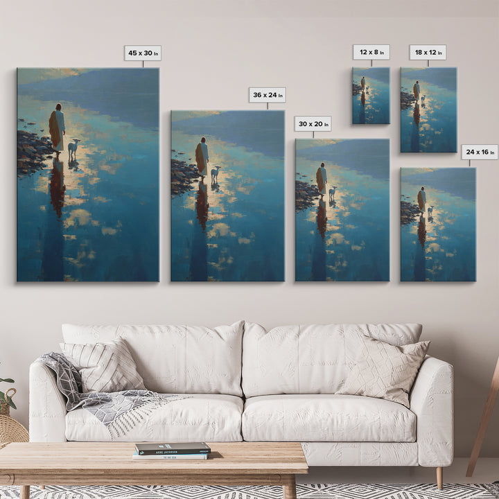 Dawn Of Mercy, Framed Canvas Print, Christian Art Canvas, Christian Wall Art, Jesus Painting, Large Christian Art, Christian Christmas Art