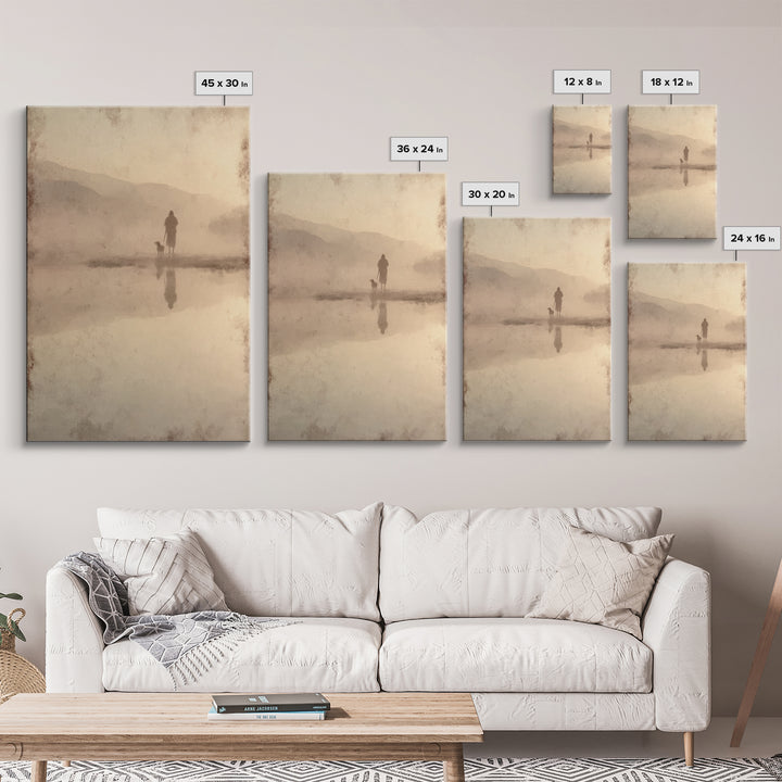 Peaceful Flock Light – Framed Canvas Print – Christian Art Canvas – Jesus Painting – Christian Wall Art – Vintage Christian Art – Christian