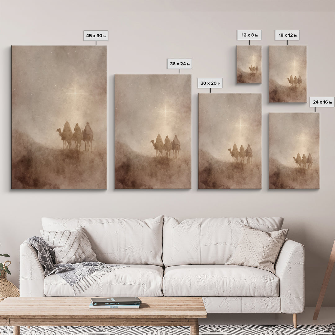 Sunrise Promise Path, Framed Canvas Print, Christian Art Canvas, Christian Wall Art, Jesus Painting, Modern Christian Art, Christian Christ
