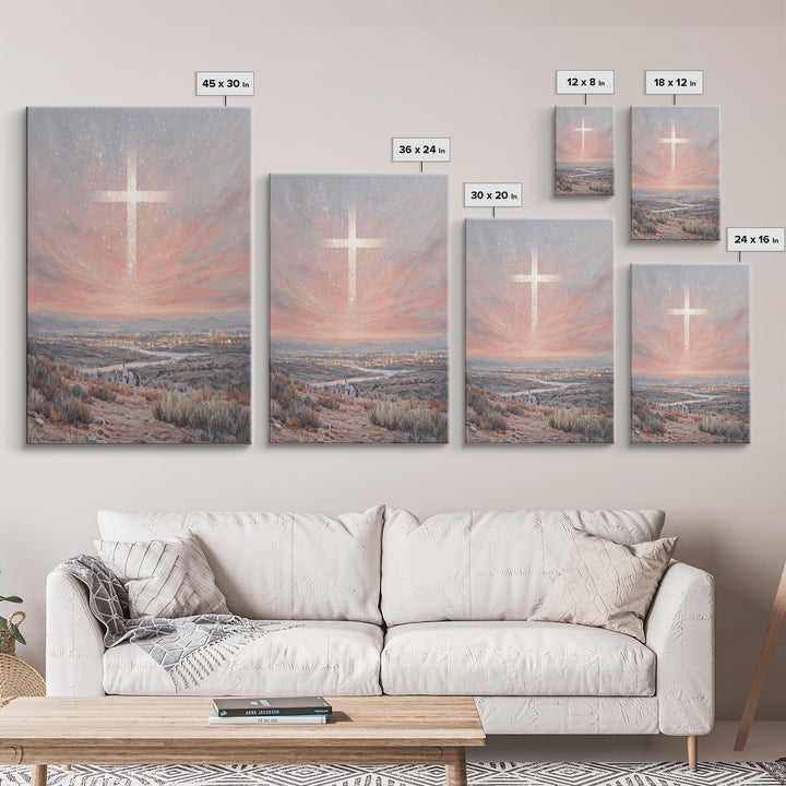 Bethlehem Star Glory – Framed Canvas Print – Christmas Art – Christian Art Canvas – Christian Wall Art – Modern Christian Art – Christian C