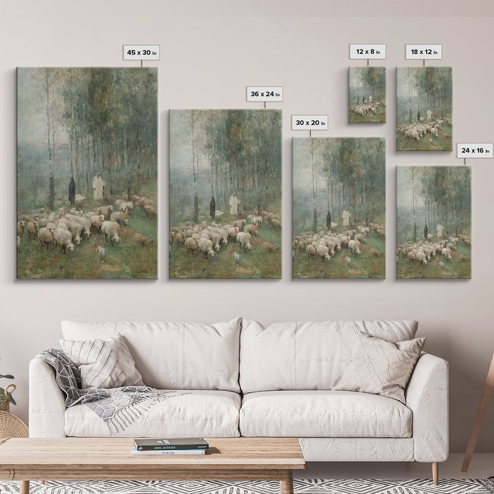 Pasture Of Grace – Framed Canvas Print – Christian Art Canvas – Christian Wall Art – Christian Painting – Subtle Christian Art – Christian
