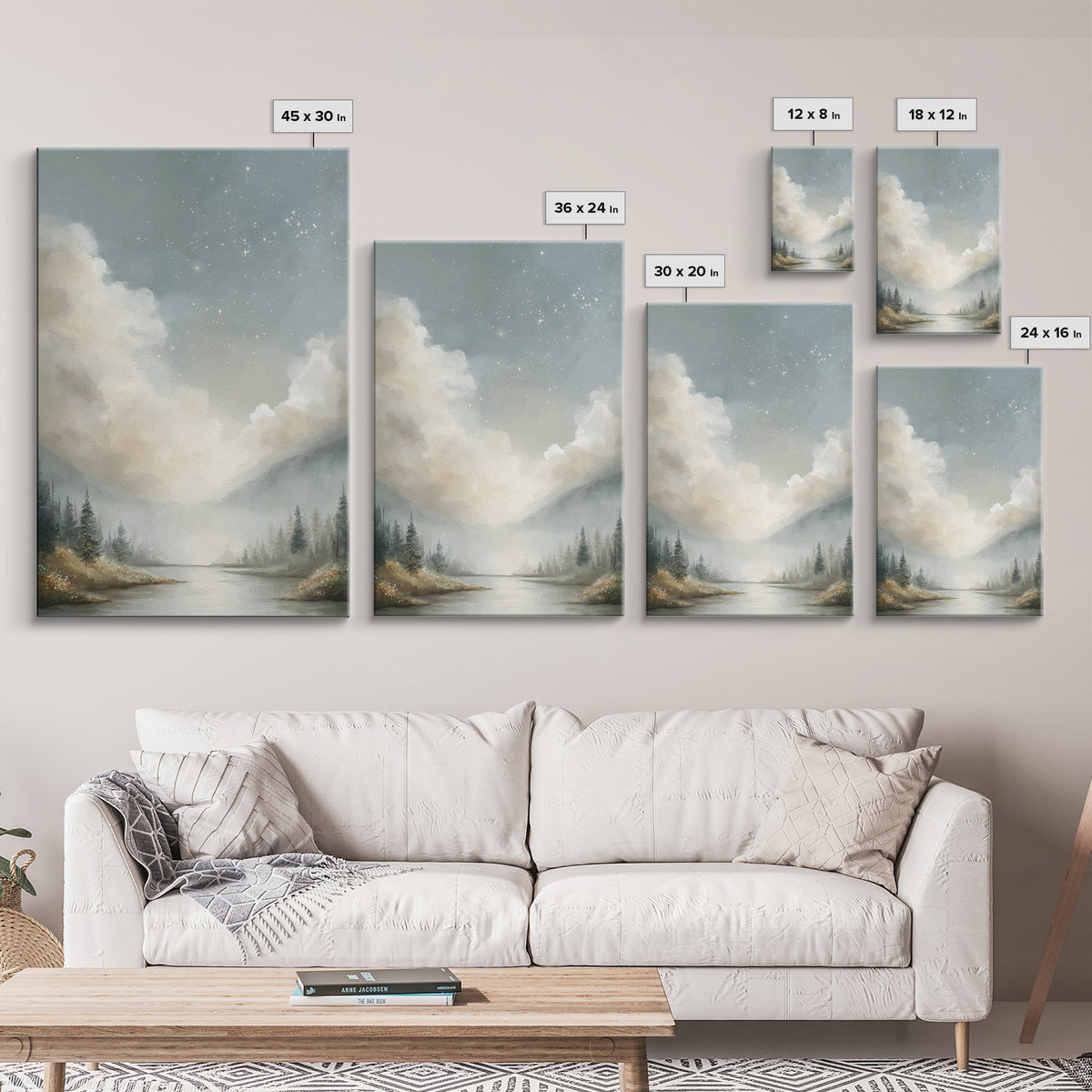 Celestial Valley – Framed Canvas Print – Christian Wall Art – Christian Art Canvas – Subtle Christian Art – Christmas Art Prints – Christia