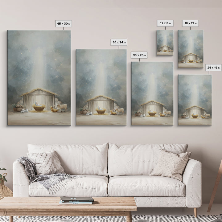 Star Of Bethlehem – Framed Canvas Print – Christian Wall Art – Christian Christmas Art – Christian Art Canvas – Christmas Art Prints – Chri