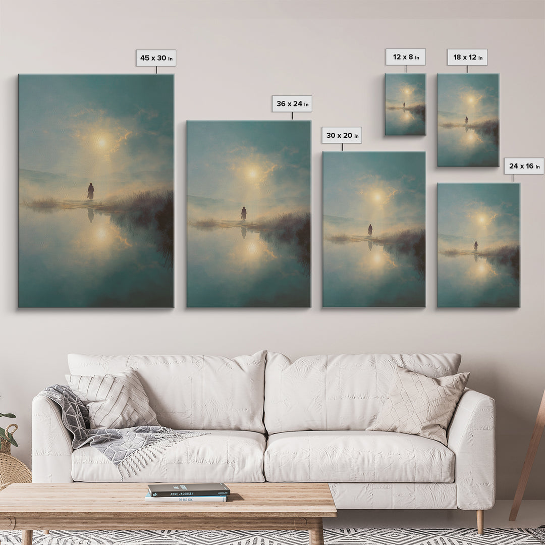 Radiant Dawn – Framed Canvas Print – Jesus Wall Art – Christian Art Print – Modern Christian Art – Christmas Art – Christian Gift Ideas